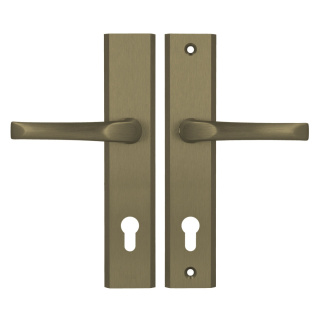 Klamko Klamka AXA Niagara ++ F4 stare złoto rozstaw 92 mm