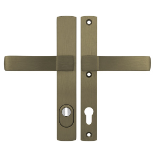 Klamko Klamka AXA Solid Flex Premium F4 stare złoto rozstaw 92 mm