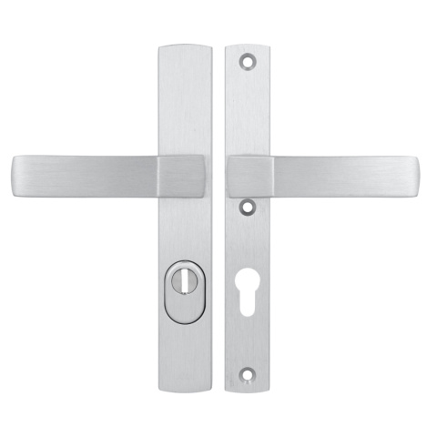 Klamko Klamka AXA Solid Flex Premium F1 srebrna rozstaw 72 mm