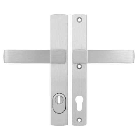 Klamko Klamka AXA Solid Flex Premium F6 inox rozstaw 92 mm