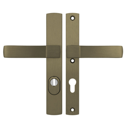 Klamko Klamka AXA Solid Flex Premium F4 stare złoto rozstaw 72 mm