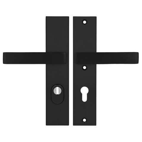 Klamko Klamka AXA Vermont Flex ++ F8 czarna rozstaw 72 mm