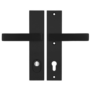 Klamko Klamka AXA Vermont Flex ++ F8 czarna rozstaw 92 mm