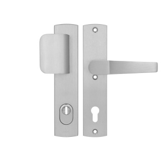 Klamko Pochwyt AXA Arrow Flex Premium ++ F6 inox rozstaw 92 mm