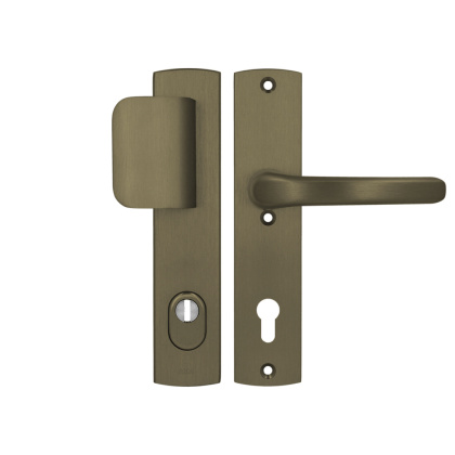 Klamko Pochwyt AXA Jupiter Flex Premium ++ F4 stare złoto rozstaw 92 mm