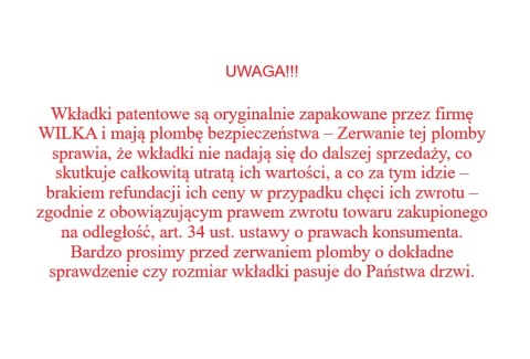 Zestaw wkładek Wilka na jeden klucz 30/30+30/30G klasa C nikiel 5 kluczy