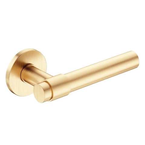 Klamka Allure Slim mosiądz matowy na rozecie okrągłej Corona