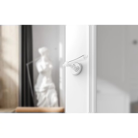 Klamka Century R CL chrom błyszczący na rozecie okrągłej Corona