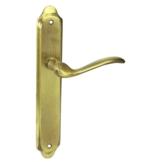 Klamka Tuluza M3 brąz grafiatto długi szyld bez otworu Domino