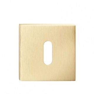 Rozeta kwadratowa Slim mosiądz matowy klucz