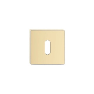 Rozeta kwadratowa mosiądz błyszczący PVD klucz