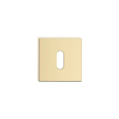 Rozeta kwadratowa mosiądz błyszczący PVD klucz