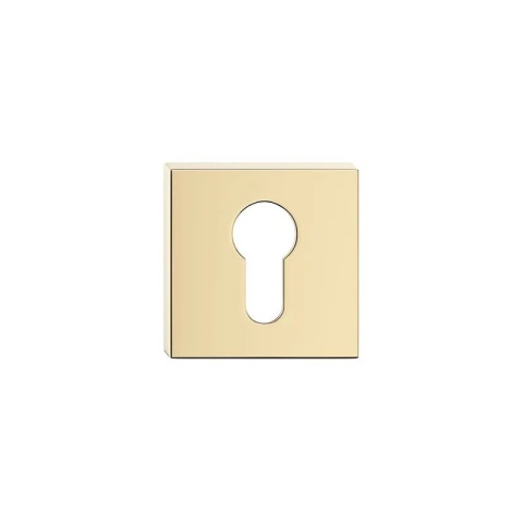 Rozeta kwadratowa mosiądz błyszczący PVD wkładka