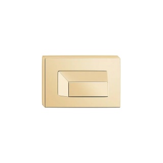 Rozeta prostokątna mosiądz błyszczący PVD wc