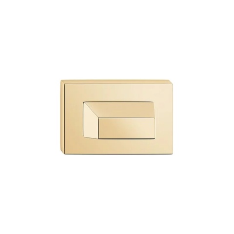 Rozeta prostokątna mosiądz błyszczący PVD wc