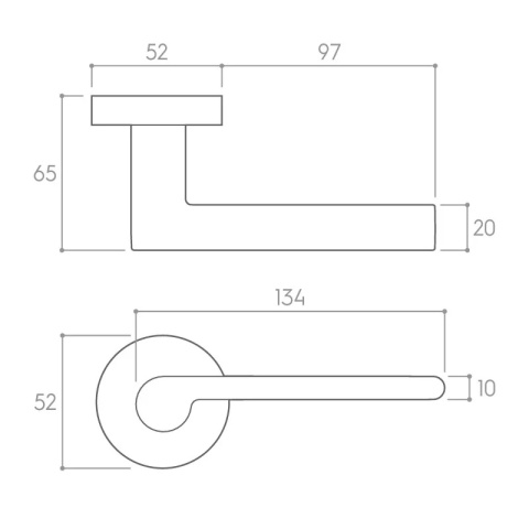 Klamka Pandora biała na rozecie okrągłej Corona