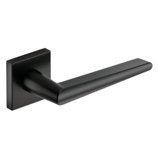 Klamka Arrow czarna na rozecie kwadratowej Corona