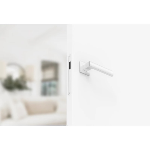 Klamka Focus Slim chrom szczotkowany na rozecie kwadratowej Corona