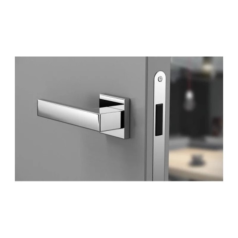 Klamka Grand chrom na rozecie kwadratowej Corona