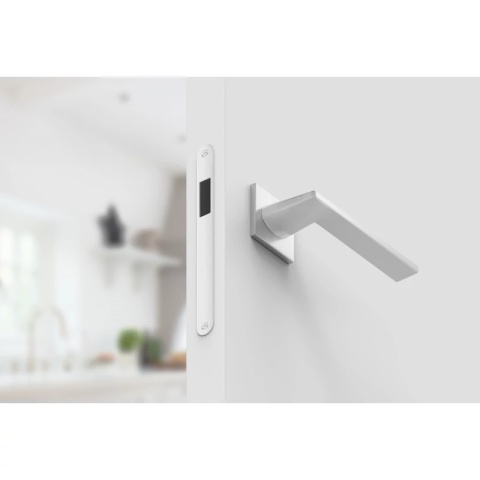 Klamka Harmony Slim chrom szczotkowany na rozecie kwadratowej Corona