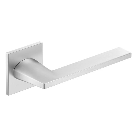 Klamka Harmony Slim chrom szczotkowany na rozecie kwadratowej Corona