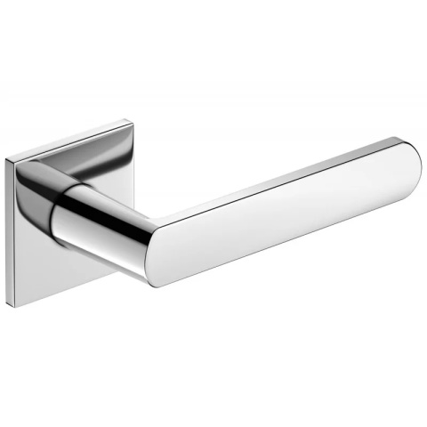 Klamka Icona Q Slim chrom na rozecie kwadratowej Corona