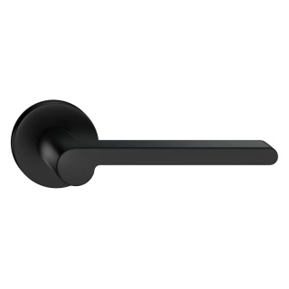 Klamka Pandora czarna na rozecie okrągłej Corona