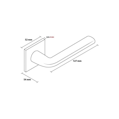 Klamka Scandi Slim biała na rozecie kwadratowej Corona