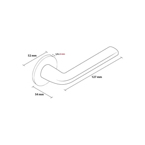 Klamka Scandi Slim gunmetal na rozecie okrągłej Corona