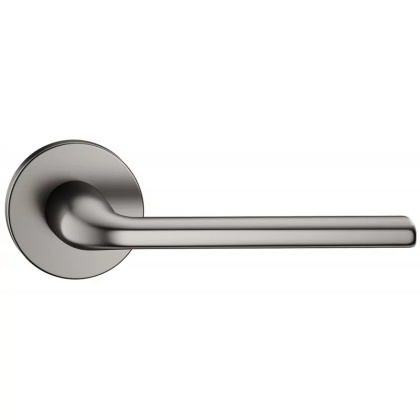 Klamka Scandi Slim gunmetal na rozecie okrągłej Corona