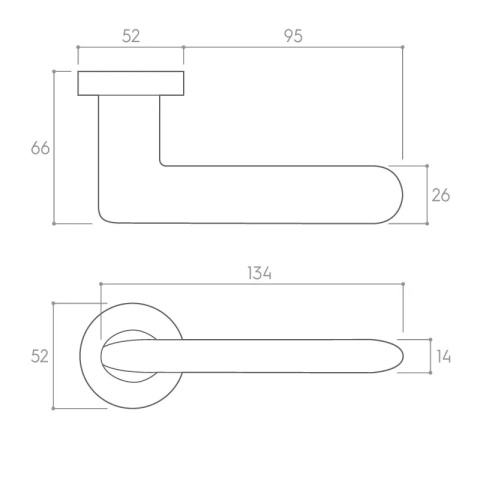 Klamka Spark chrom błyszczący na rozecie okrągłej Corona