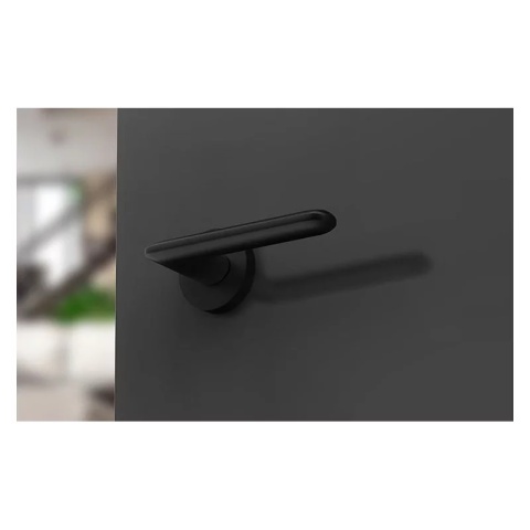 Klamka Spark czarna na rozecie okrągłej Corona