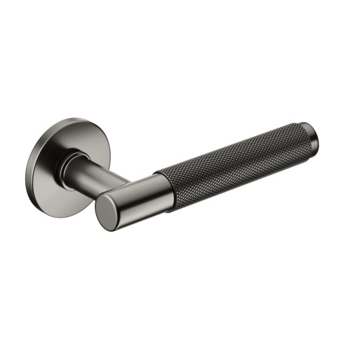 Klamka Time Slim gunmetal na rozecie okrągłej Corona