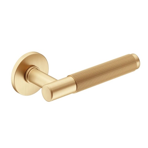 Klamka Time Slim mosiądz matowy na rozecie okrągłej Corona