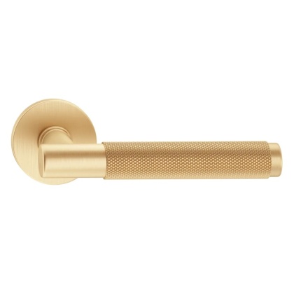 Klamka Time Slim mosiądz matowy na rozecie okrągłej Corona