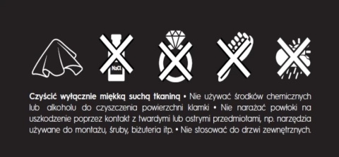 Klamka Unica Slim mosiądz błyszczący PVD na rozecie okrągłej Corona