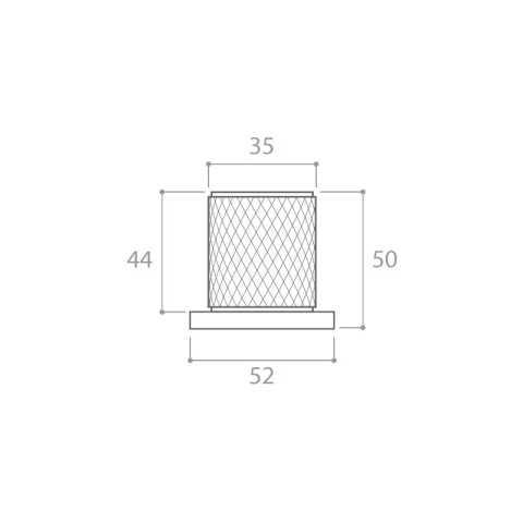 Klamko Gałka Time R Slim stała lewa gunmetal na rozecie okrągłej Corona